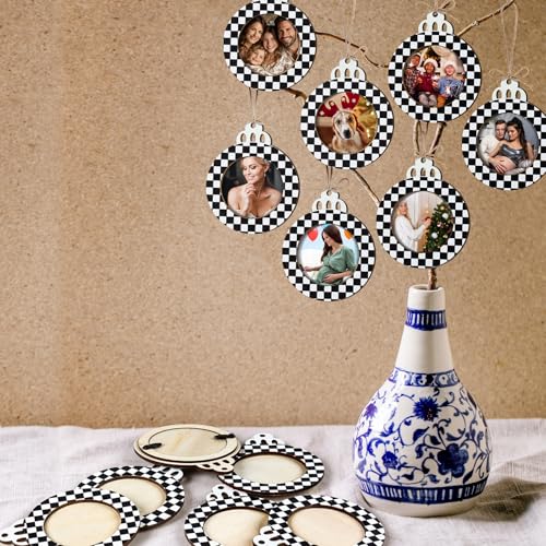 24 Pcs Christmas Photo Ornament Frames for Baby First Christmas Tree Keepsake F1934