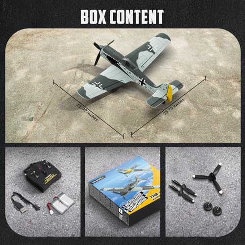 RC Plane 3 Channel Remote Control Airplane Fighter Toy, 2.4GHz 6-axis Gyro, Easy to Fly for Adults Kids Beginners Q215470