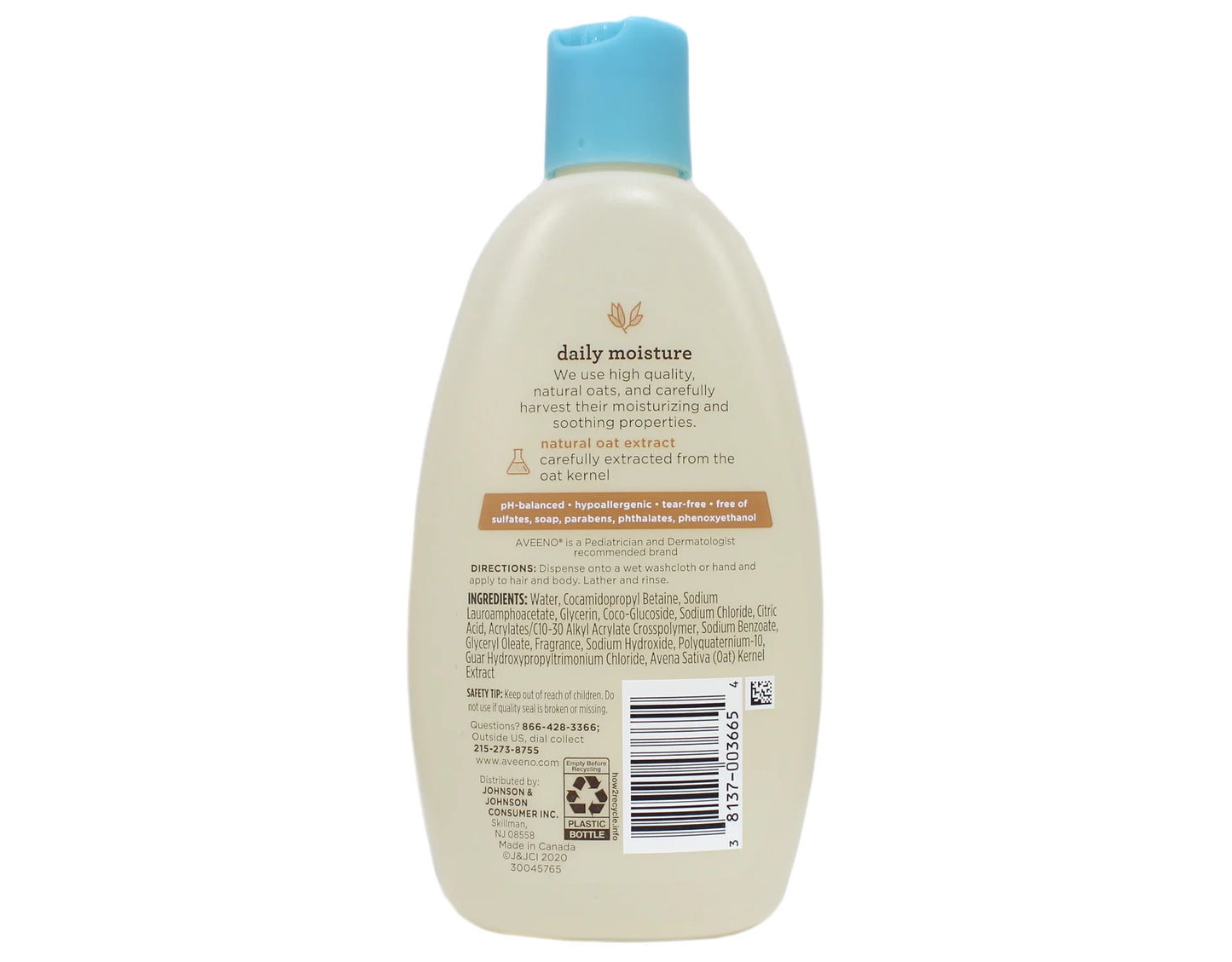 Baby Wash And Shampoo With Natural Oat Formula, Lightly Scented, 8 Oz, 2 Pack K9834
