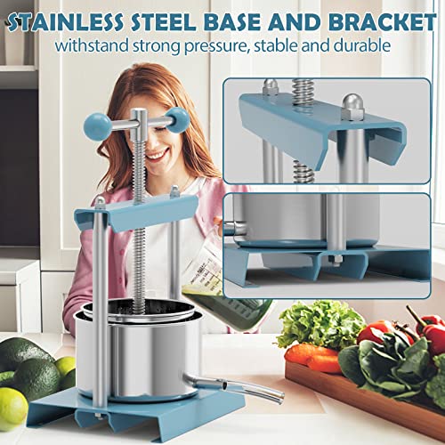 Cheese Tincture Fruit Wine Manual Press 2 Litre Stainless Steel B424
