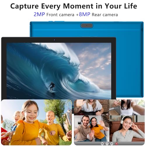 Tablet 10 Inch, 18GB RAM 128GB ROM, 2 in 1 with Keyboard Mouse Stylus K7381