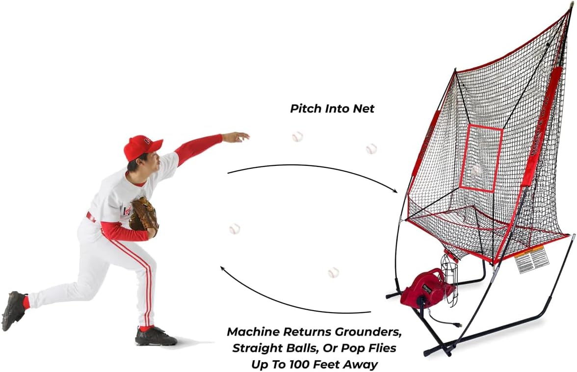 2-in-1 Baseball Pitching Machine & Training Tool R848
