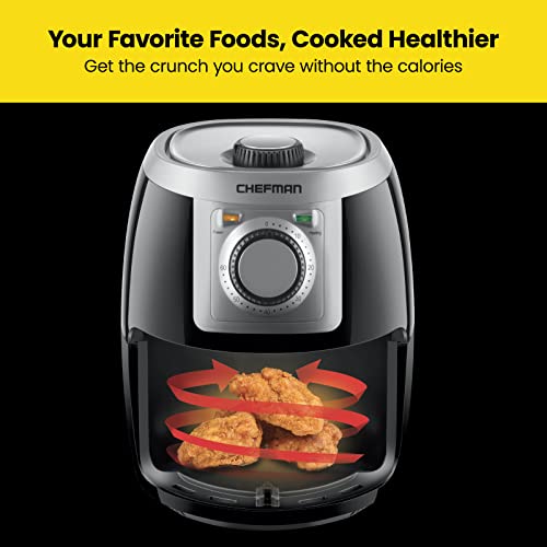 2 Qt Mini Air Fryer with Digital Timer and Nonstick Basket D4952