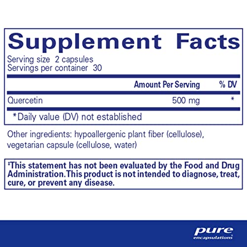 Quercetin 500 mg Immune Support Supplement, 60 Capsules B214
