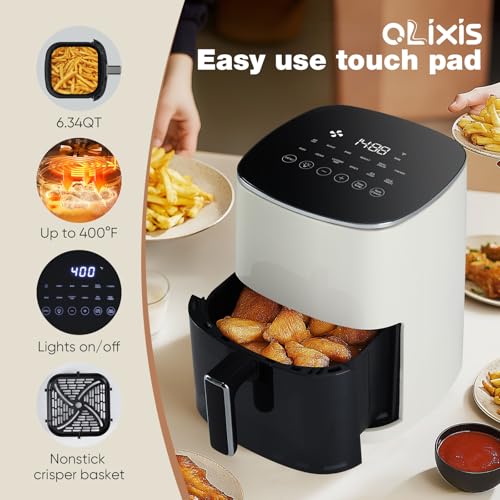 Air Fryer 6 Quart with Window, 12-in-1, 400F Grey U565
