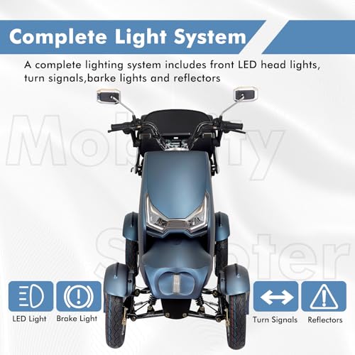 Heavy Duty 4 Wheel Mobility Scooter for Adults, All Terrain with Seat D693