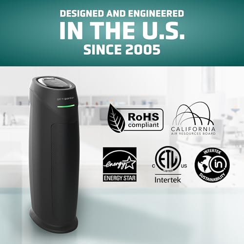 Air Purifier with HEPA Filter for Large Rooms, Removes Smoke, Pet Dander, Pollen, and Odors E469