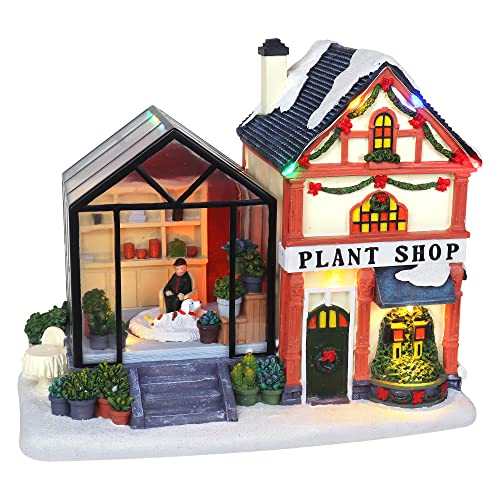 Lighted Musical Christmas Village Collectible Building Houses M7013