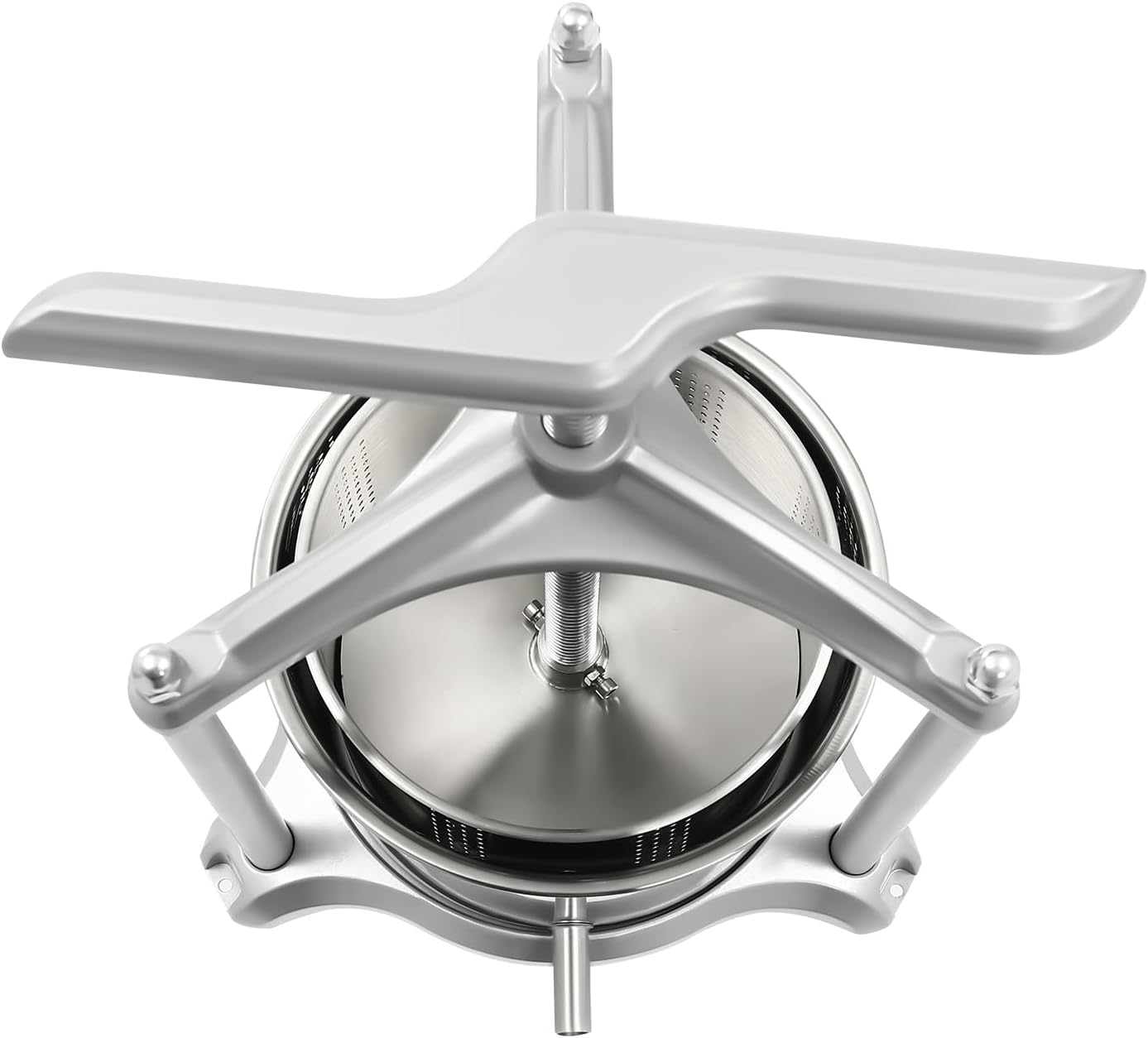 Stainless Steel Fruit Press with Dual Barrels and Filter Bag V4670