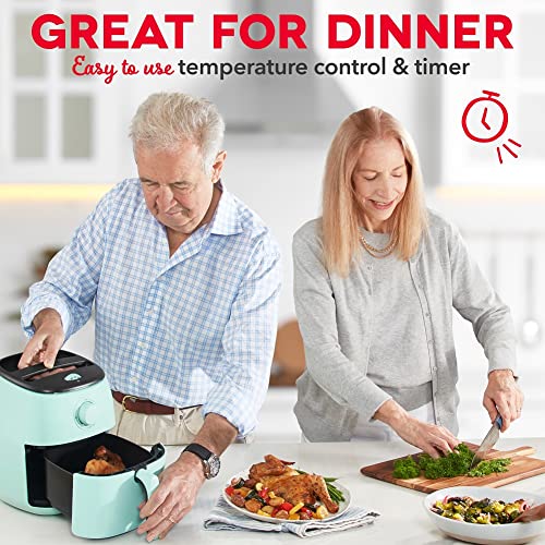 Electric Air Fryer Oven, 2.6 Qt., Grey, Compact, Auto Shut Off, 1000-Watt L764