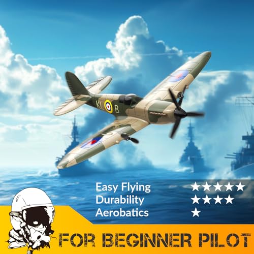 RC Plane 3 Channel Remote Control Airplane Fighter Toy, 2.4GHz 6-axis Gyro, Easy to Fly for Adults Kids Beginners Q215470