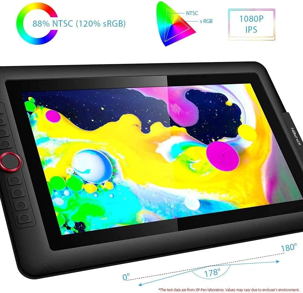 Drawing Tablet with Screen, 120% sRGB, 8192 Levels Pressure C233