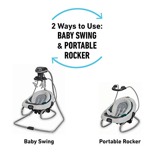 Swing and Rocker with Removable Seat and 6 Speeds for Toddler N6090