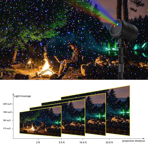 Laser Christmas Projector Lights Outdoor with Remote, Waterproof X1878