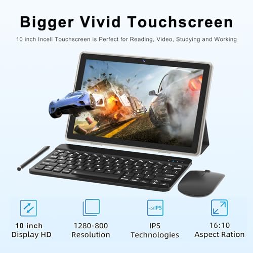 Android Tablet 10.1 Inch with Keyboard, 64GB ROM, 8GB RAM R243563