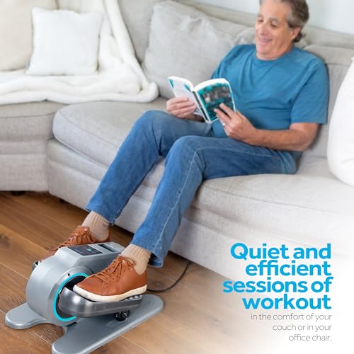 Foot Pedal Exerciser for Seniors, Under Desk Elliptical Exercise Bike E24923