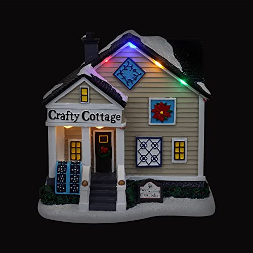 Lighted Musical Christmas Village Collectible Building Houses M7013