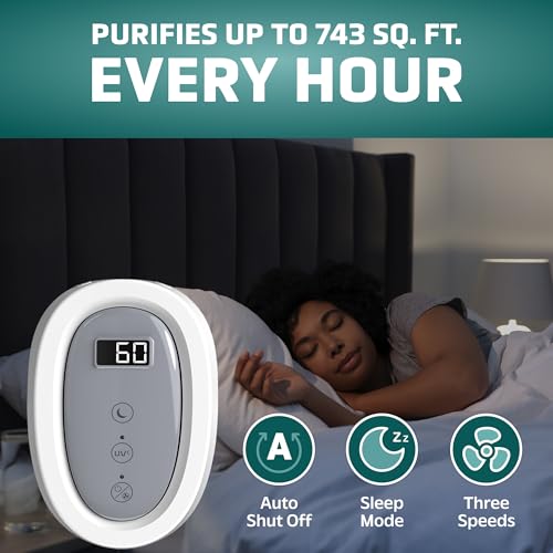 Air Purifier with HEPA Filter for Large Rooms, Removes Smoke, Pet Dander, Pollen, and Odors E469