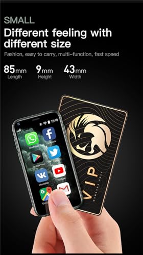 Mini Phone 2.5 Inch Unlocked 3G Smartphone for Kids, 2GB 16GB, Black E216341