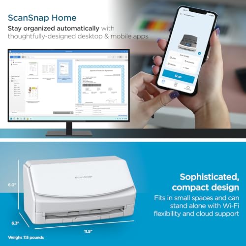 Wireless Document Scanner with Touchscreen and Auto Document Feeder I397