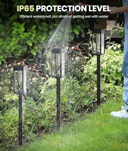 Solar Pathway Lights Outdoor, IP65 Waterproof, Auto On/Off Z346