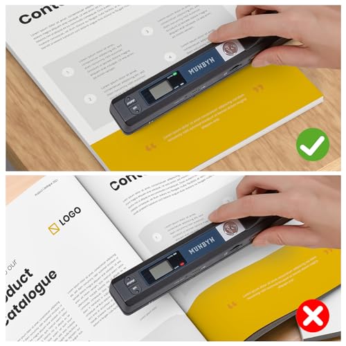 Portable Scanner for A4 Documents Photos, 900 DPI, Flat Scanning with 16G SD Card M143995