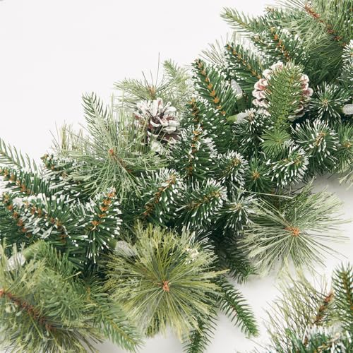 Pre-lit Christmas Garland 9ft with 50 LED Lights, Battery Operated I824