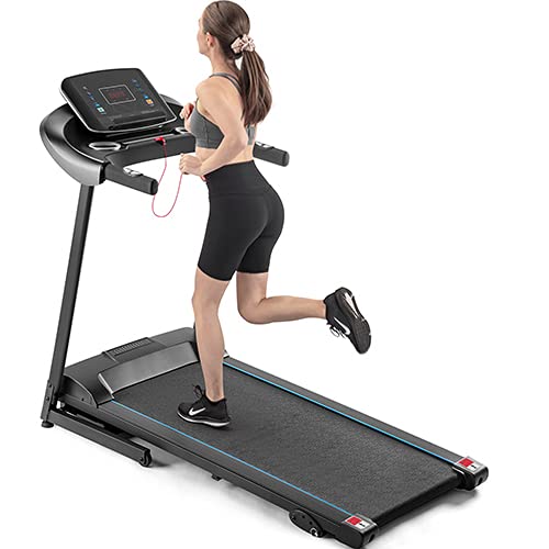 Tredmill Run Walk Foldable, Small Treadmill for Apartment, LGR Folding Treadmill Electric Motorized Running Machine with Bluetooth, Speakers and 3 Incline Options/Silver