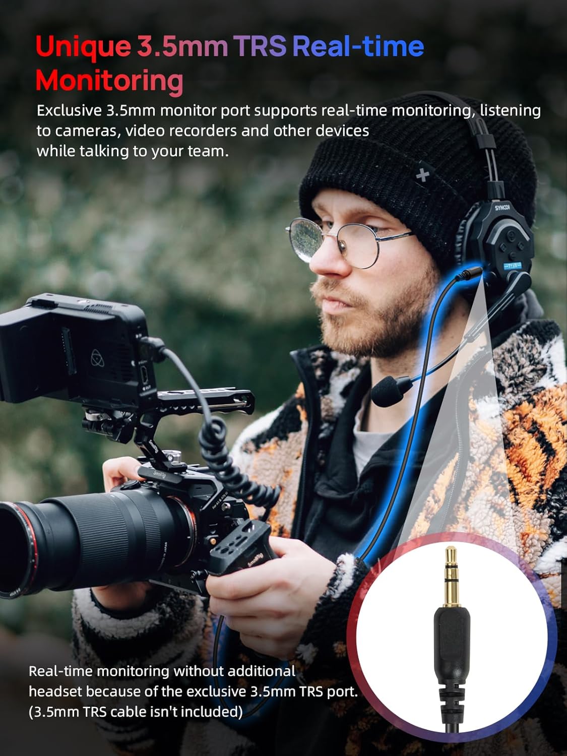 Wireless Intercom Headset System, 2.4GHz Full Duplex, 350M Range X546470