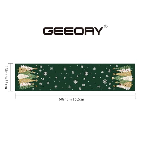 Christmas Table Runner 13x72 Inch, Red Winter Holiday Decor S612