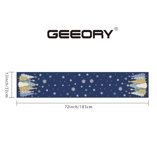 Christmas Table Runner 13x72 Inch, Red Winter Holiday Decor S612
