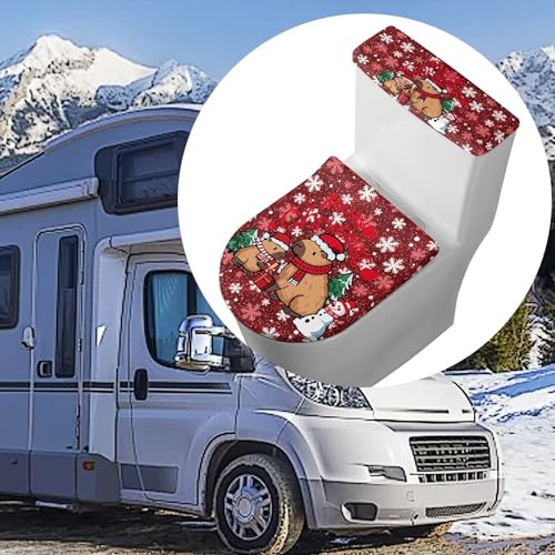Christmas Toilet Lid and Tank Cover Set for Bathroom Decor Q334993