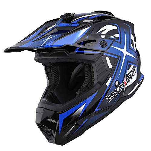 Adult Motocross Helmet Full Face Racing Style Matt Black U258