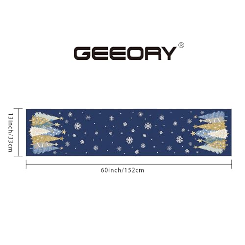Christmas Table Runner 13x72 Inch, Red Winter Holiday Decor S612