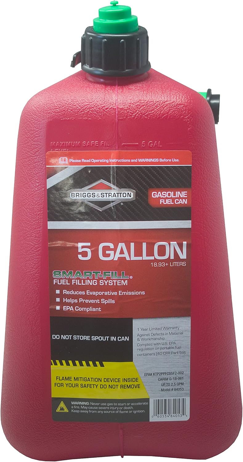 5 Gallon Gas Can with Smart Fill Spout, Red S81340