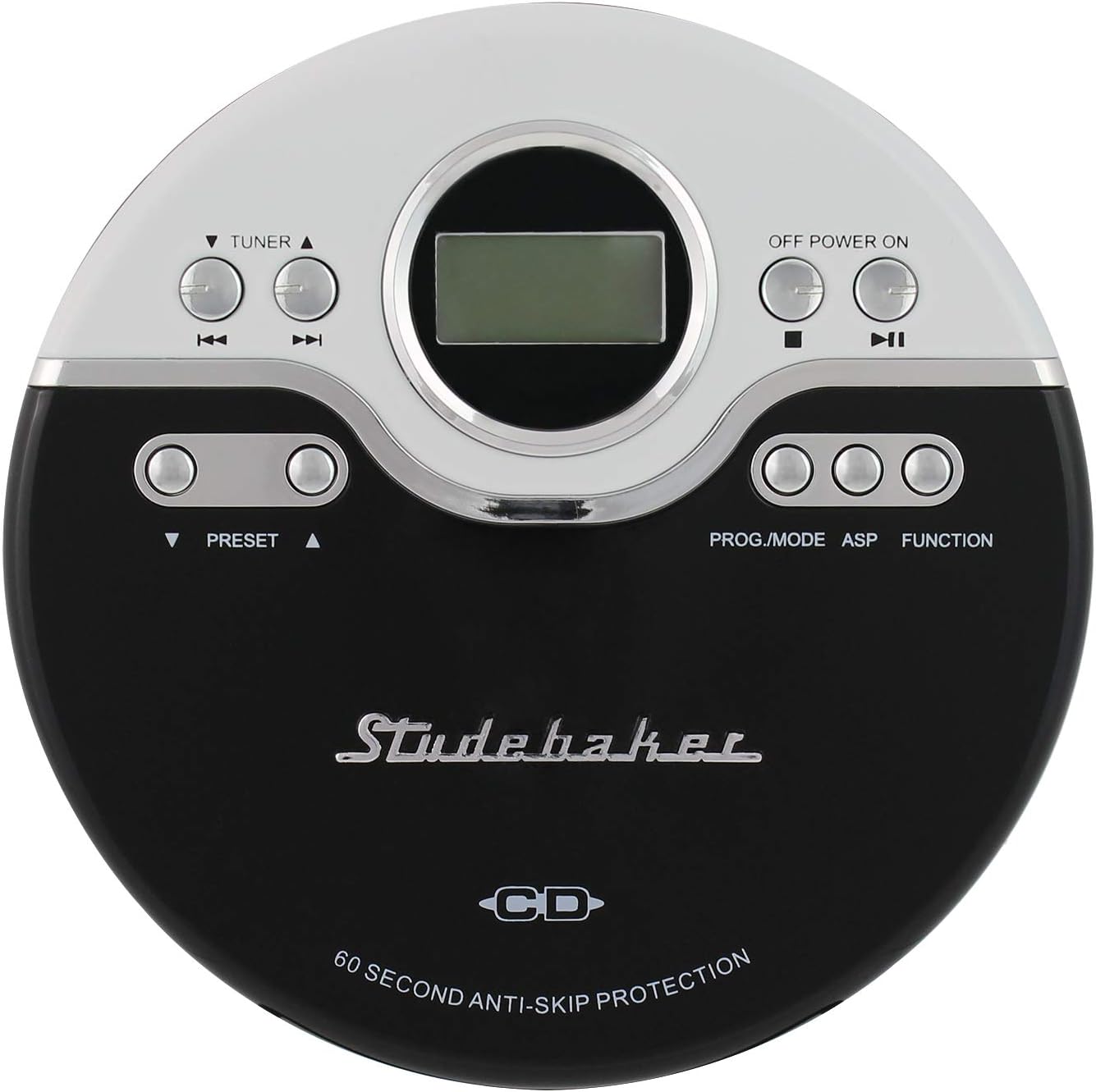 Retro Joggable CD Player with FM Radio - Black/White Z765951