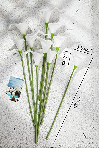 20Pcs Real Touch Latex Artificial Calla Lily Flowers for Wedding Home Decor R736675