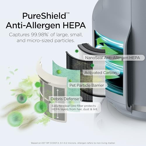 Air Purifier for Home Large Room with HEPA Filter, Covers 650 Sq. Ft L965