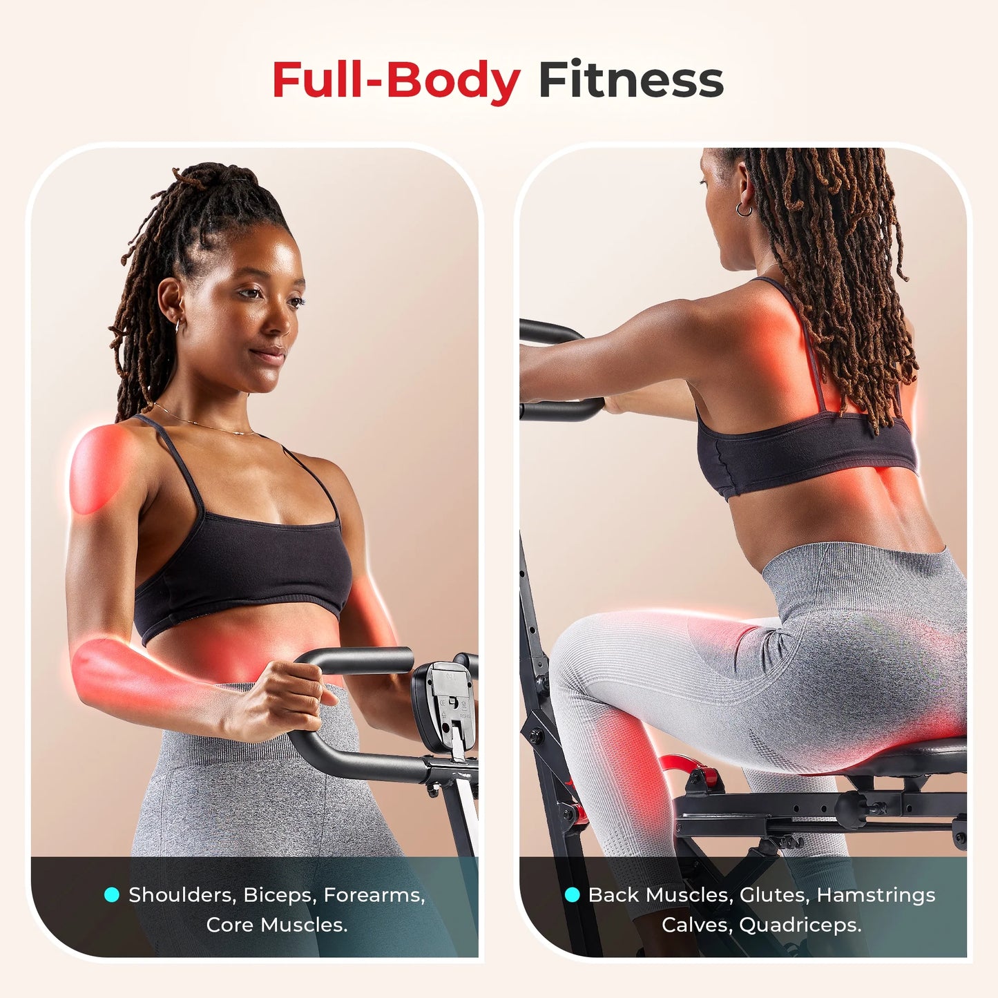 Smart Upright Row-N-Ride Exerciser with Adjustable Resistance, Foldable S743
