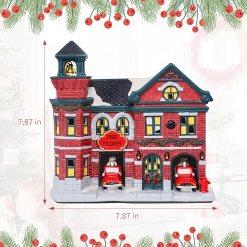 Christmas Ceramic Post Office Decoration with Lights V373655