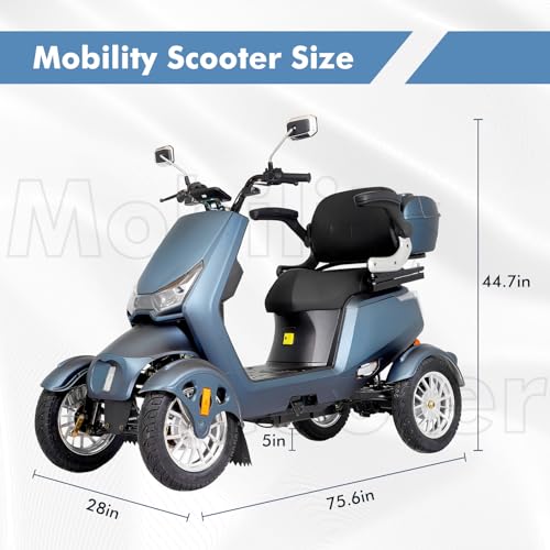 Heavy Duty 4 Wheel Mobility Scooter for Adults, All Terrain with Seat D693