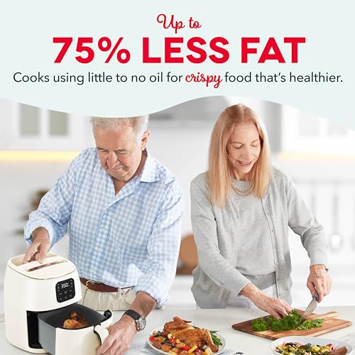 Electric Air Fryer Oven, 2.6 Qt., Grey, Compact Digital, 1000-Watt O882