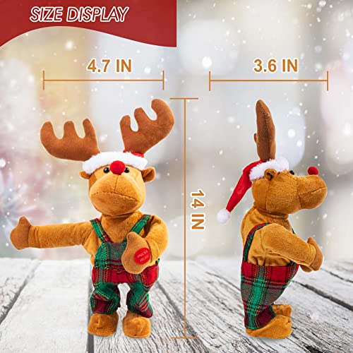 Animated Reindeer Plush Toy Christmas Singing Stuffed Animal U33612