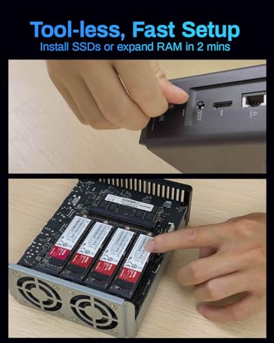 4-Bay All SSD NAS Server, Quad-Core CPU, 8GB DDR5 RAM, 5GbE Port Q39134