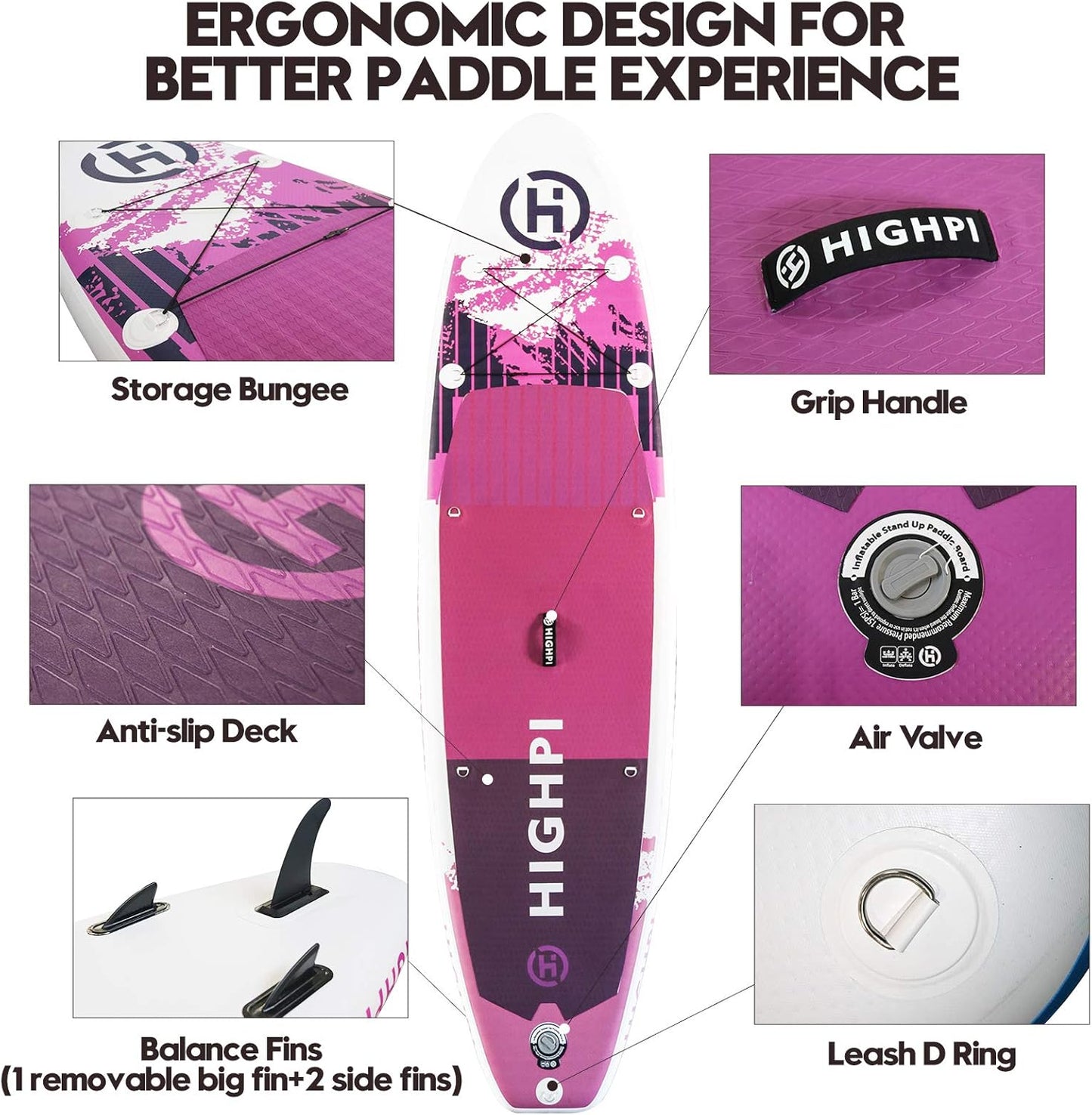 Inflatable Stand Up Paddle Board with Backpack and Accessories M3526