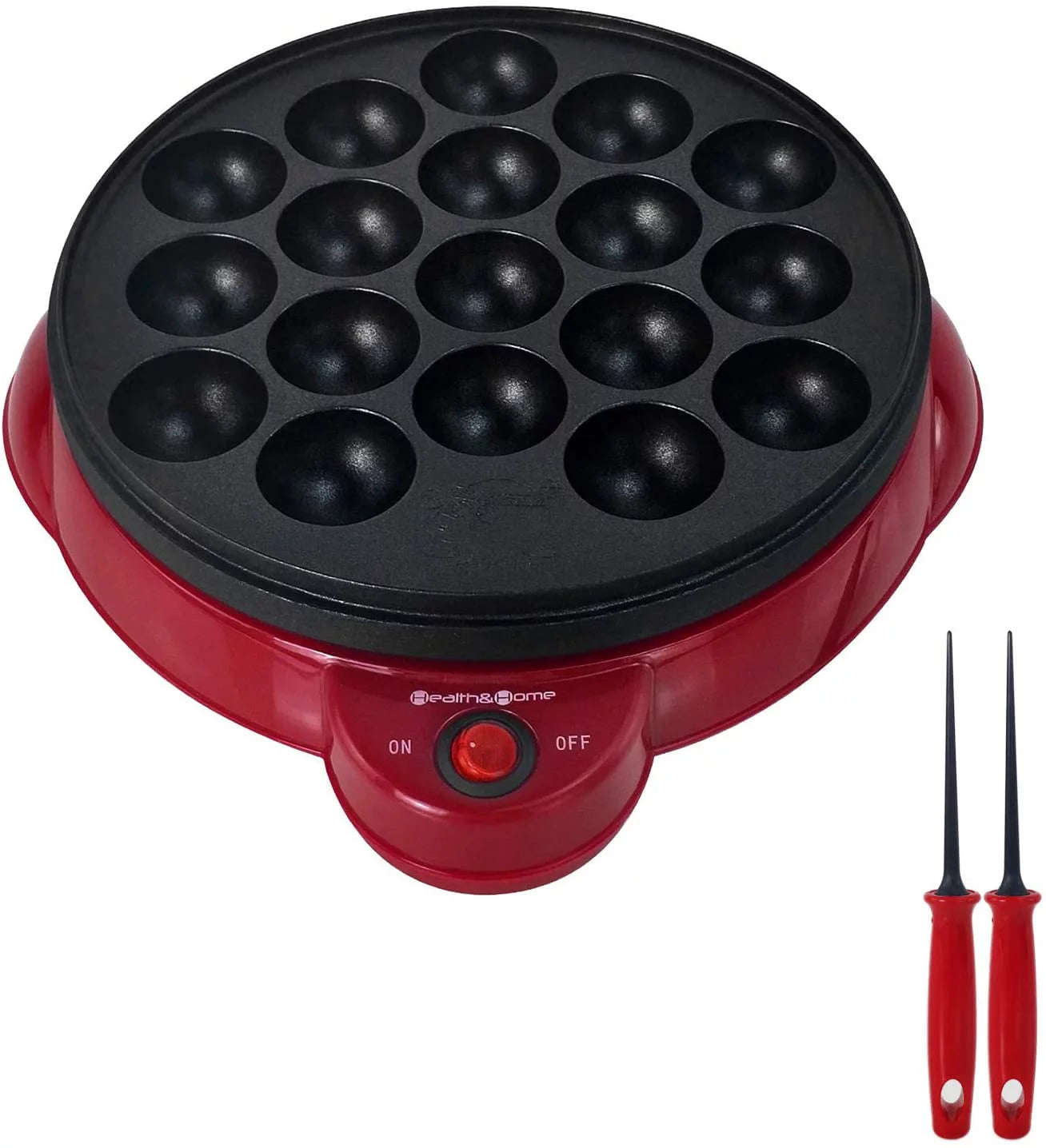 Electric Takoyaki Maker with Takoyaki Tools, Portable and Easy Clean V69930