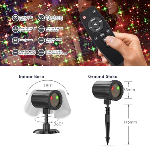 Christmas Projector Lights Outdoor with Remote Control, IP65 Waterproof I891371