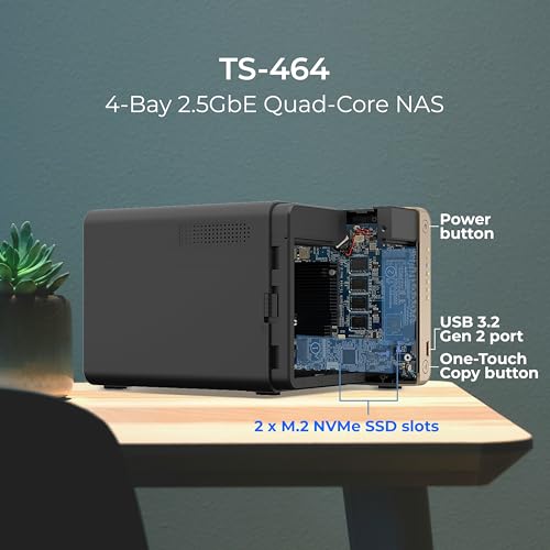4 Bay Desktop NAS with Intel Celeron Quad-core Processor and Dual 2.5GbE F683073