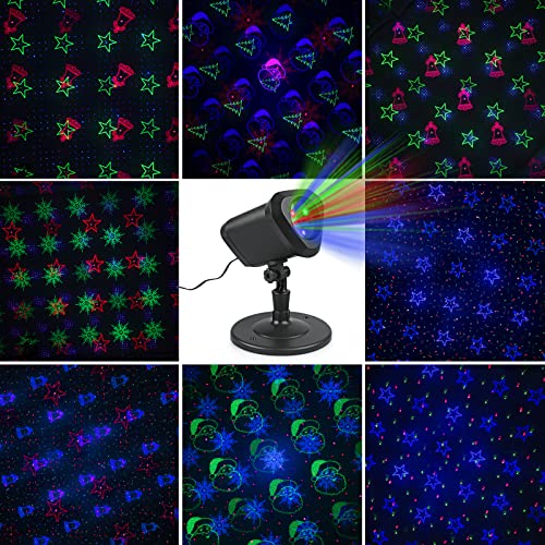 Christmas Laser Lights Red and Green Star Show for Indoor Outdoor Decor O2184
