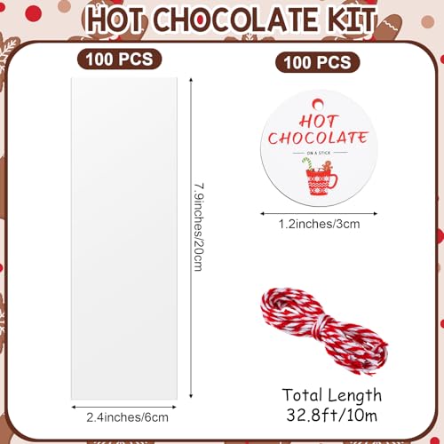100 Set Christmas Wooden Spoons for Hot Cocoa, Chocolate, and Baking A7471